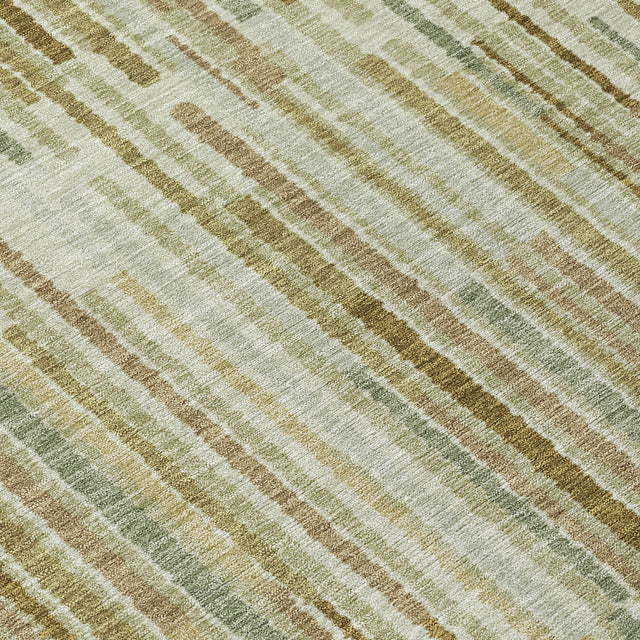 Addison Chantille ACN2102 Stripes Machine Made Transitional Khaki Rug