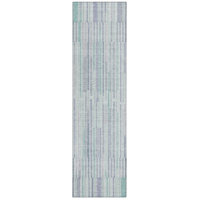 Addison Chantille ACN2102 Stripes Machine Made Transitional Mint Rug