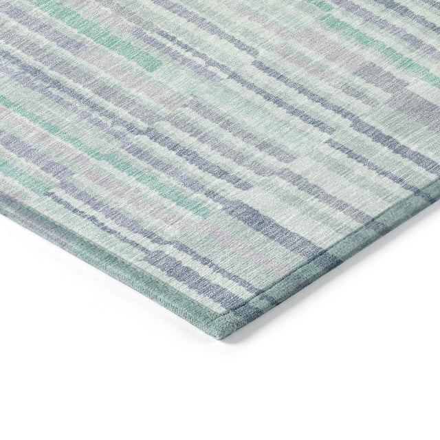 Addison Chantille ACN2102 Stripes Machine Made Transitional Mint Rug
