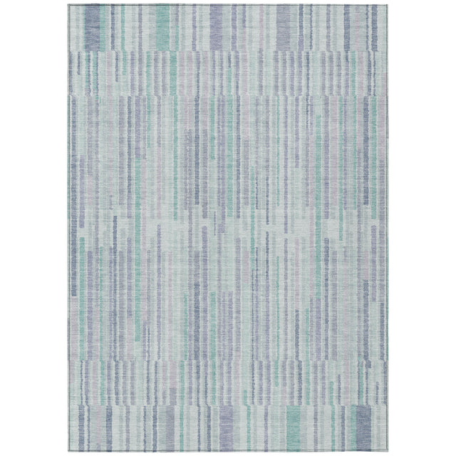 Addison Chantille ACN2102 Stripes Machine Made Transitional Mint Rug