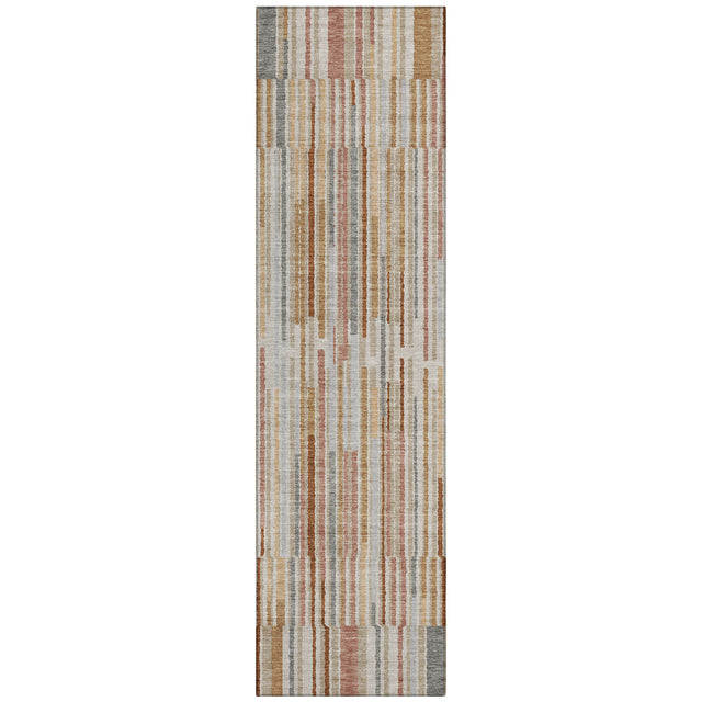 Addison Chantille ACN2102 Stripes Machine Made Transitional Paprika Rug