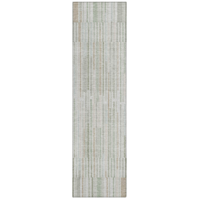Addison Chantille ACN2102 Stripes Machine Made Transitional Sage Rug