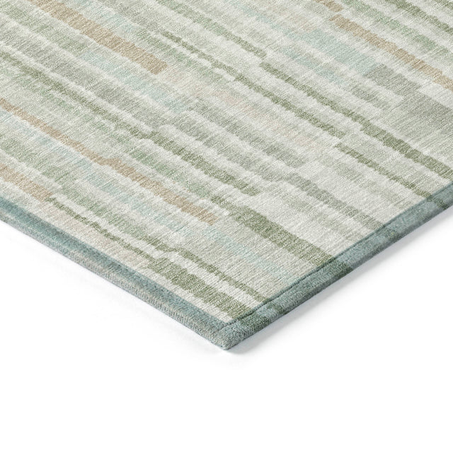 Addison Chantille ACN2102 Stripes Machine Made Transitional Sage Rug