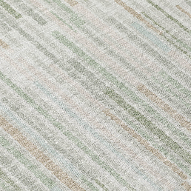 Addison Chantille ACN2102 Stripes Machine Made Transitional Sage Rug