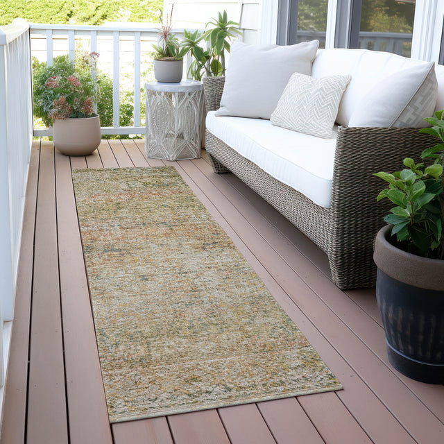 Addison Chantille ACN2103 Global Machine Made Traditional Gold Rug