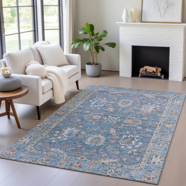 Addison Chantille ACN2104 Global Machine Made Traditional Blue Rug