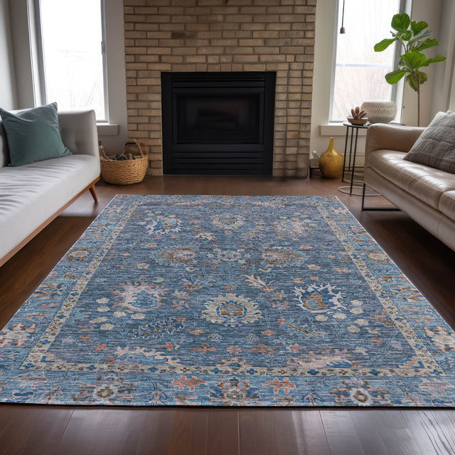 Addison Chantille ACN2104 Global Machine Made Traditional Blue Rug