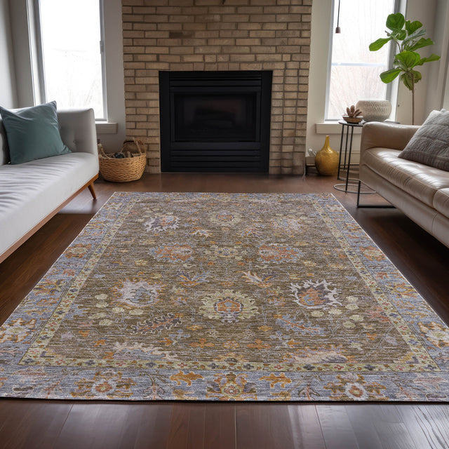 Addison Chantille ACN2104 Global Machine Made Traditional Brown Rug