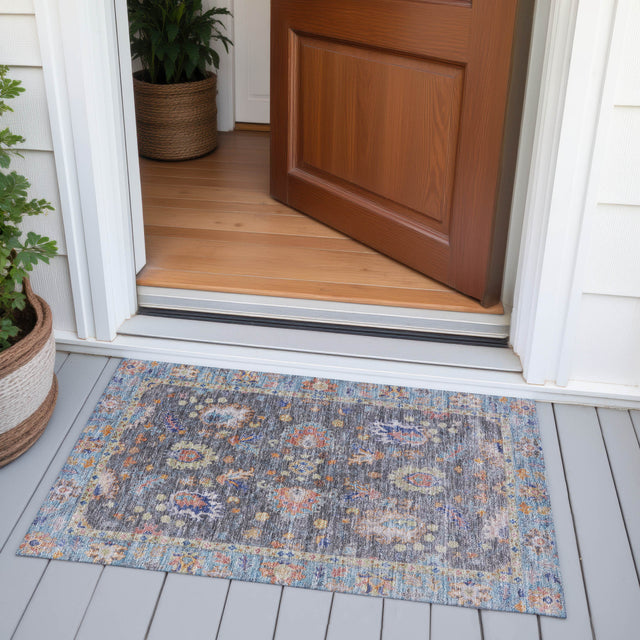 Addison Chantille ACN2104 Global Machine Made Traditional Gray Rug