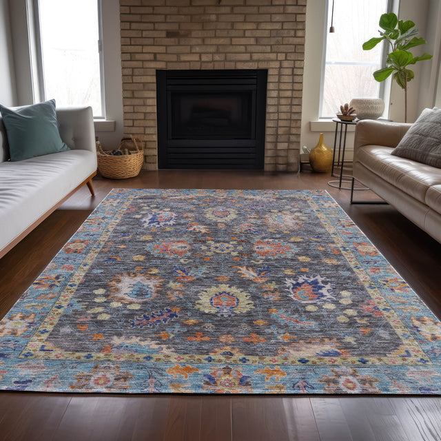Addison Chantille ACN2104 Global Machine Made Traditional Gray Rug
