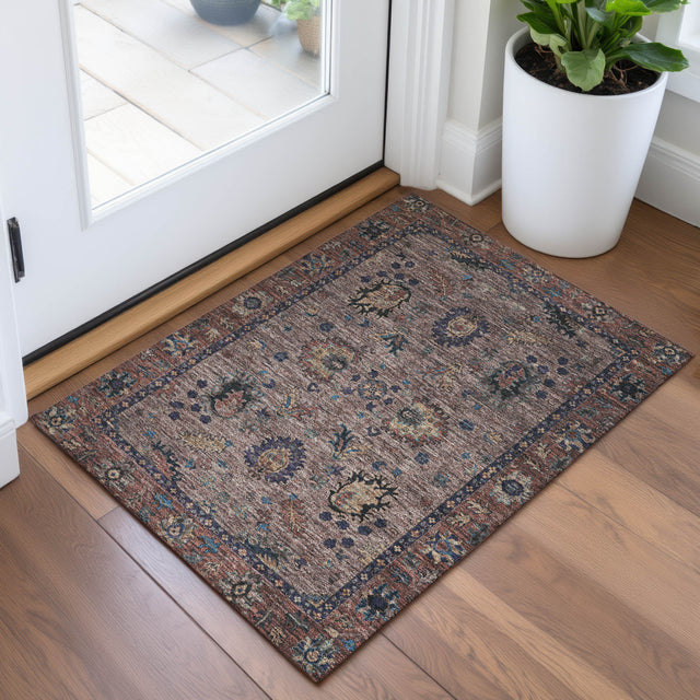 Addison Chantille ACN2104 Global Machine Made Traditional Mocha Rug