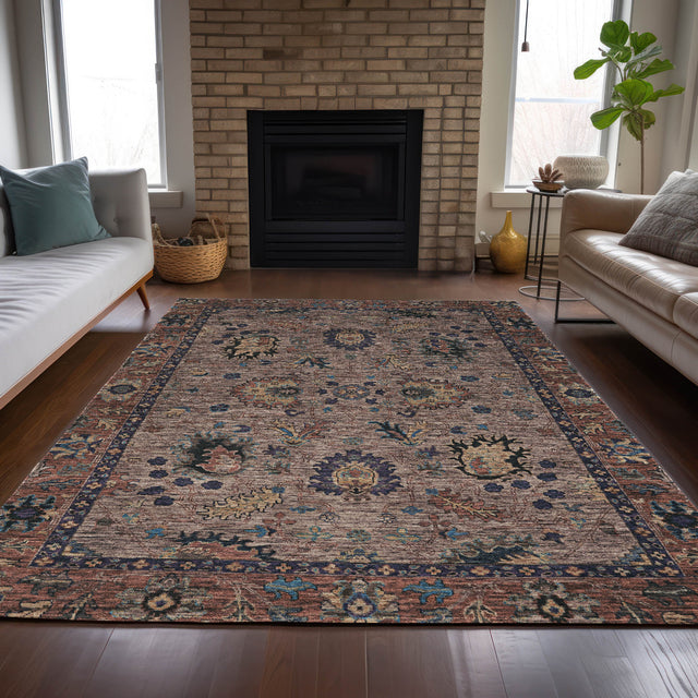 Addison Chantille ACN2104 Global Machine Made Traditional Mocha Rug