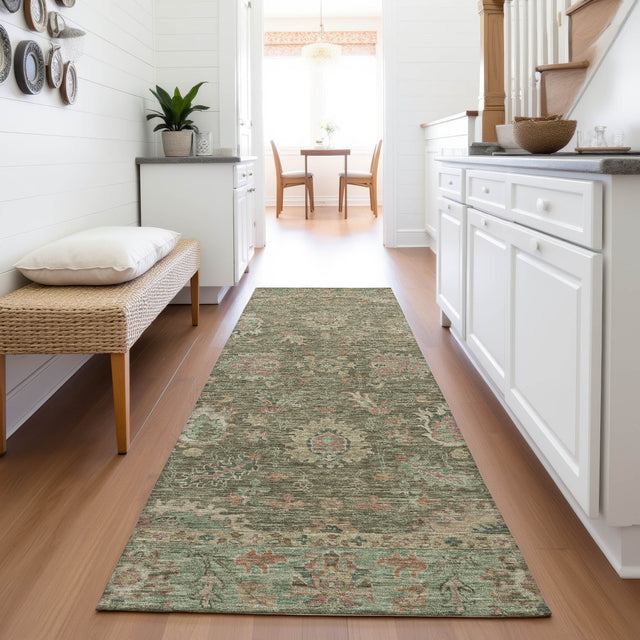 Addison Chantille ACN2104 Global Machine Made Traditional Olive Rug