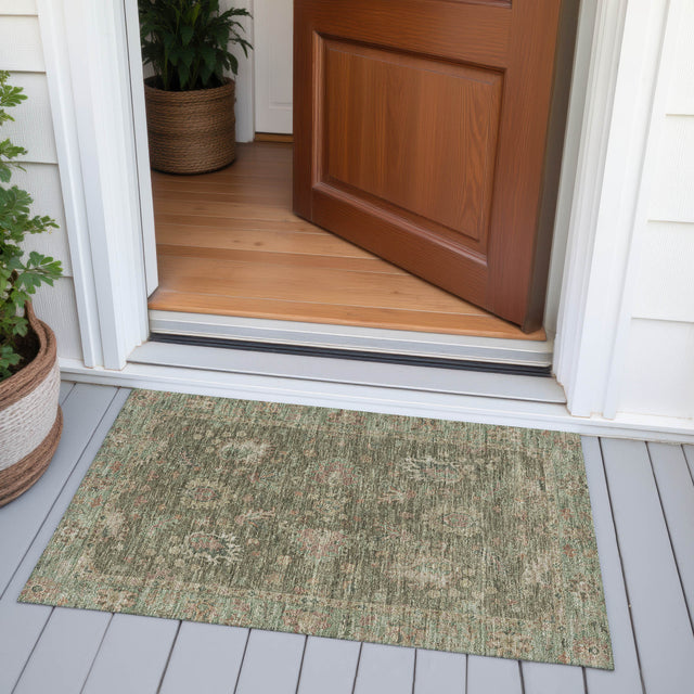 Addison Chantille ACN2104 Global Machine Made Traditional Olive Rug