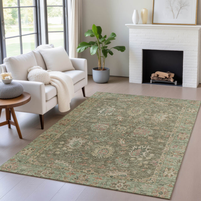 Addison Chantille ACN2104 Global Machine Made Traditional Olive Rug