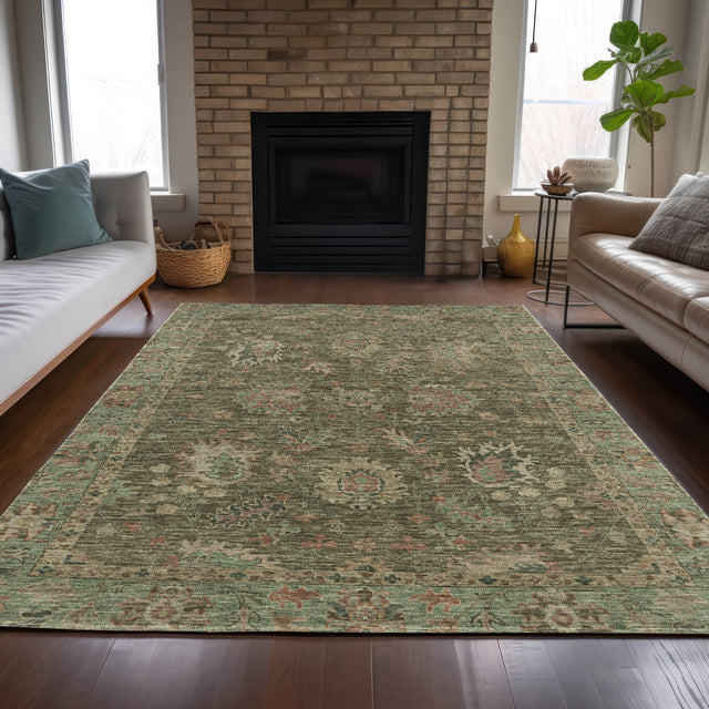 Addison Chantille ACN2104 Global Machine Made Traditional Olive Rug