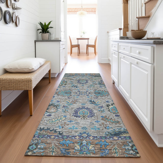 Addison Chantille ACN2104 Global Machine Made Traditional Pewter Rug