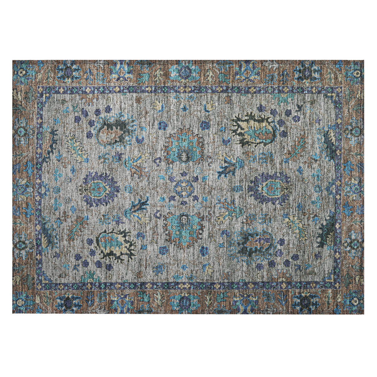 Addison Chantille ACN2104 Global Machine Made Traditional Pewter Rug