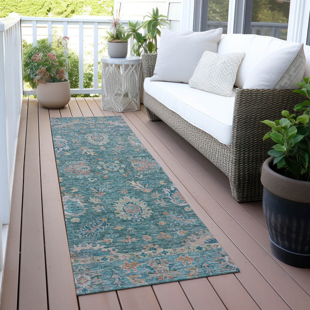 Addison Chantille ACN2104 Global Machine Made Traditional Teal Rug