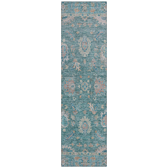 Addison Chantille ACN2104 Global Machine Made Traditional Teal Rug
