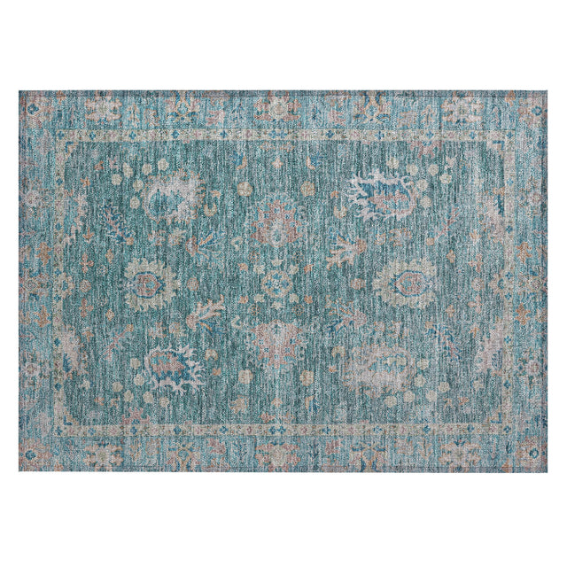 Addison Chantille ACN2104 Global Machine Made Traditional Teal Rug