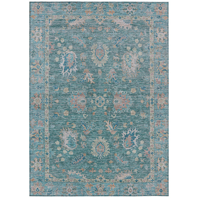 Addison Chantille ACN2104 Global Machine Made Traditional Teal Rug