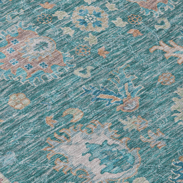 Addison Chantille ACN2104 Global Machine Made Traditional Teal Rug