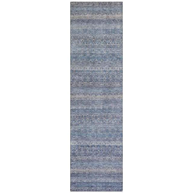 Addison Chantille ACN2105 Stripes Machine Made Transitional Blue Rug