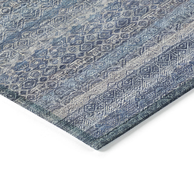 Addison Chantille ACN2105 Stripes Machine Made Transitional Blue Rug