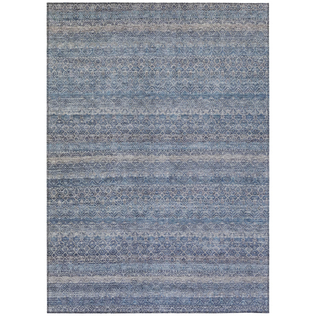 Addison Chantille ACN2105 Stripes Machine Made Transitional Blue Rug