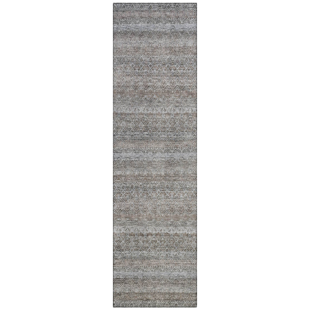 Addison Chantille ACN2105 Stripes Machine Made Transitional Brown Rug