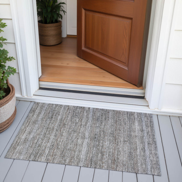 Addison Chantille ACN2105 Stripes Machine Made Transitional Brown Rug