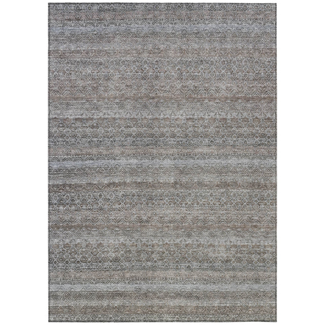 Addison Chantille ACN2105 Stripes Machine Made Transitional Brown Rug