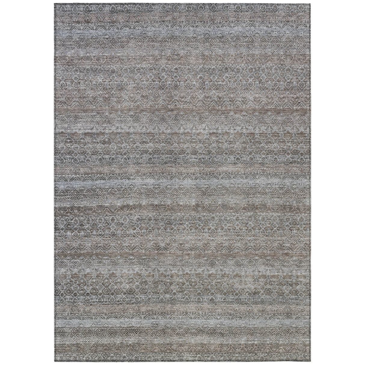 Addison Chantille ACN2105 Stripes Machine Made Transitional Brown Rug