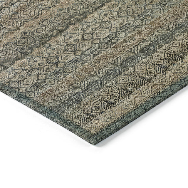 Addison Chantille ACN2105 Stripes Machine Made Transitional Chocolate Rug