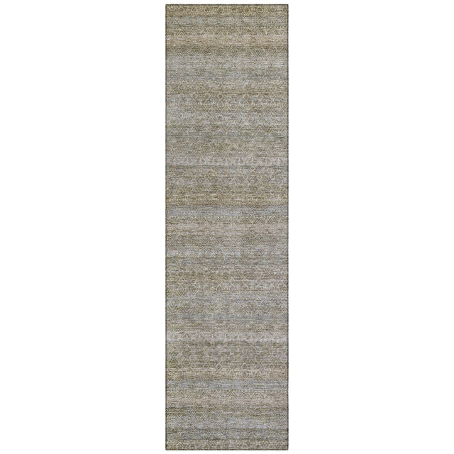 Addison Chantille ACN2105 Stripes Machine Made Transitional Khaki Rug