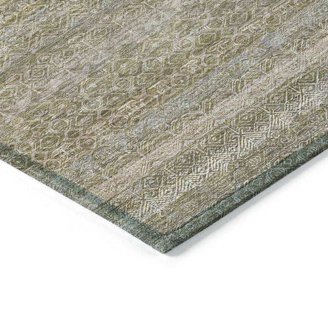 Addison Chantille ACN2105 Stripes Machine Made Transitional Khaki Rug