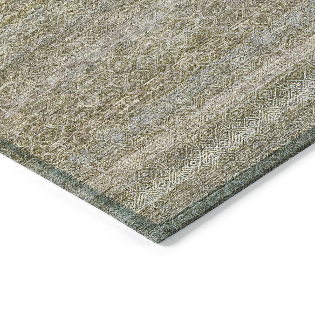 Addison Chantille ACN2105 Stripes Machine Made Transitional Khaki Rug