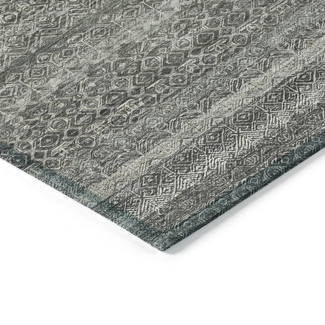 Addison Chantille ACN2105 Stripes Machine Made Transitional Pewter Rug
