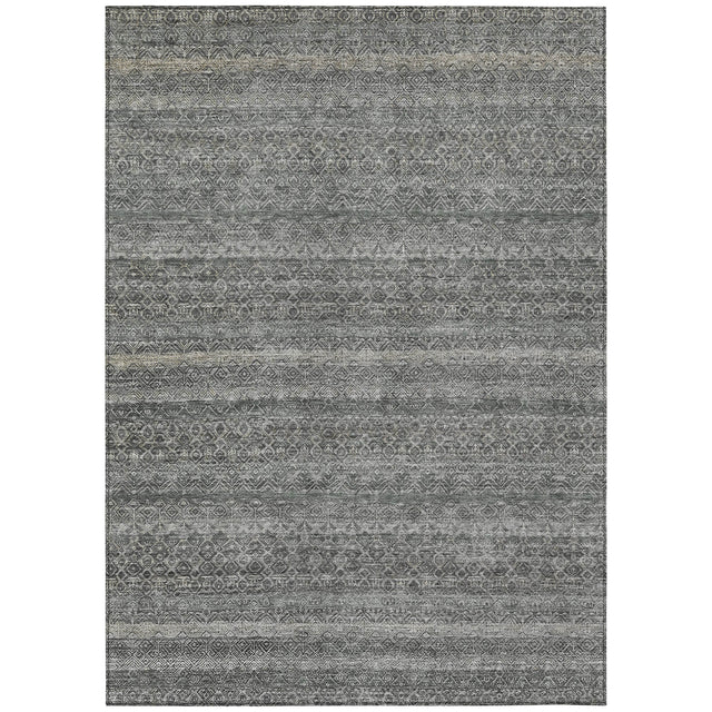 Addison Chantille ACN2105 Stripes Machine Made Transitional Pewter Rug