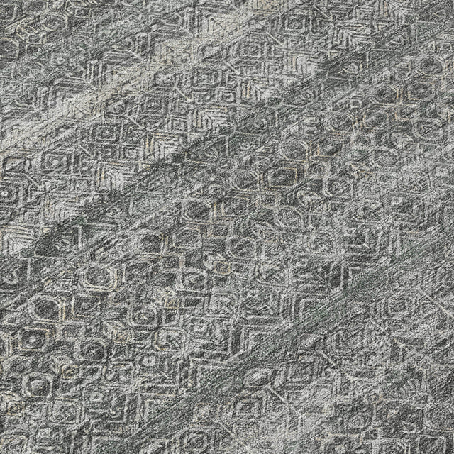 Addison Chantille ACN2105 Stripes Machine Made Transitional Pewter Rug