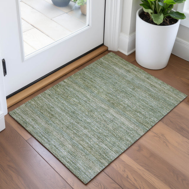 Addison Chantille ACN2105 Stripes Machine Made Transitional Sage Rug