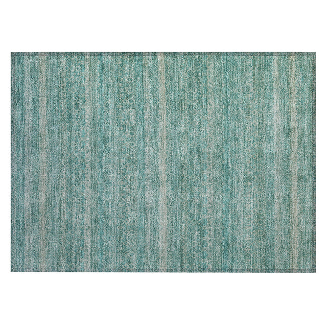 Addison Chantille ACN2105 Stripes Machine Made Transitional Teal Rug