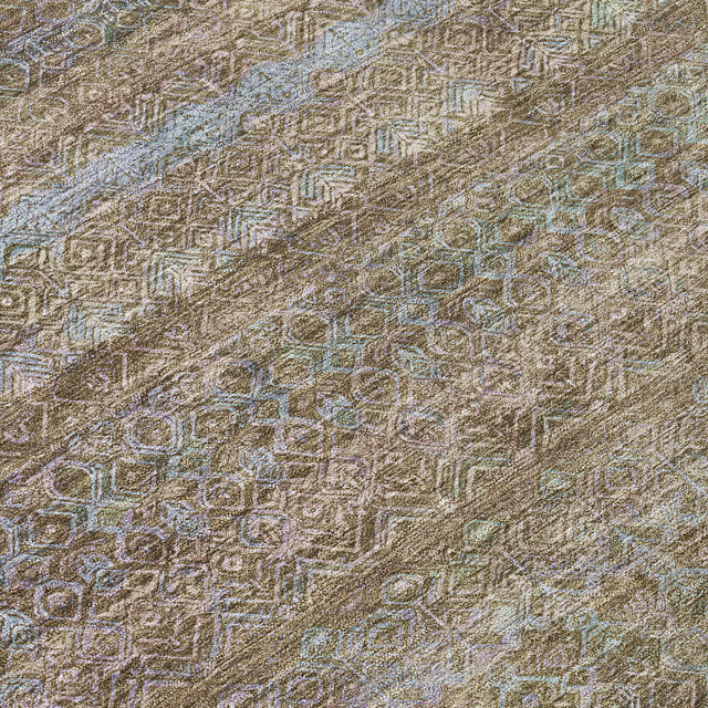 Addison Chantille ACN2106 Stripes Machine Made Transitional Brown Rug