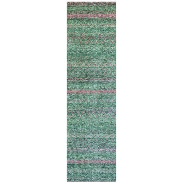 Addison Chantille ACN2106 Stripes Machine Made Transitional Green Rug