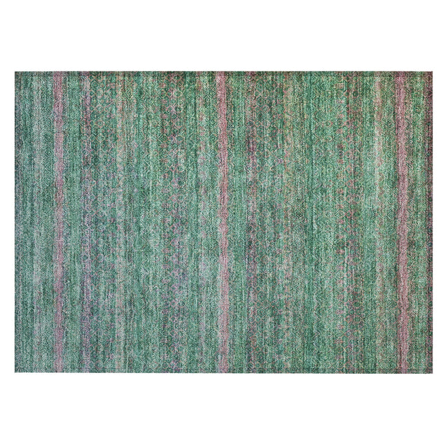 Addison Chantille ACN2106 Stripes Machine Made Transitional Green Rug