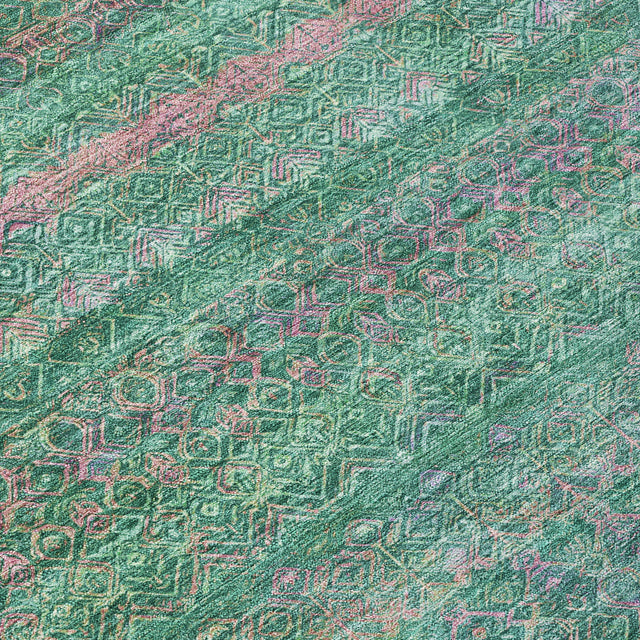 Addison Chantille ACN2106 Stripes Machine Made Transitional Green Rug