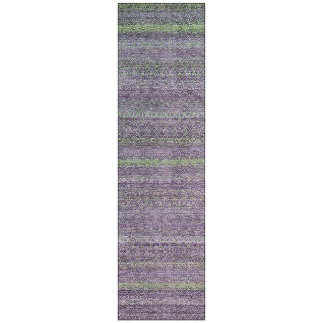 Addison Chantille ACN2106 Stripes Machine Made Transitional Purple Rug
