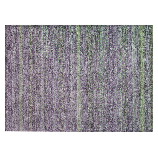 Addison Chantille ACN2106 Stripes Machine Made Transitional Purple Rug