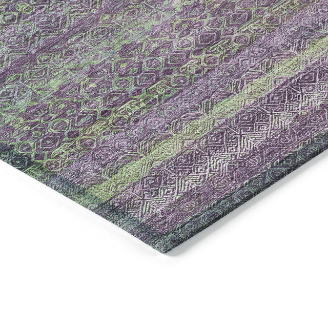 Addison Chantille ACN2106 Stripes Machine Made Transitional Purple Rug